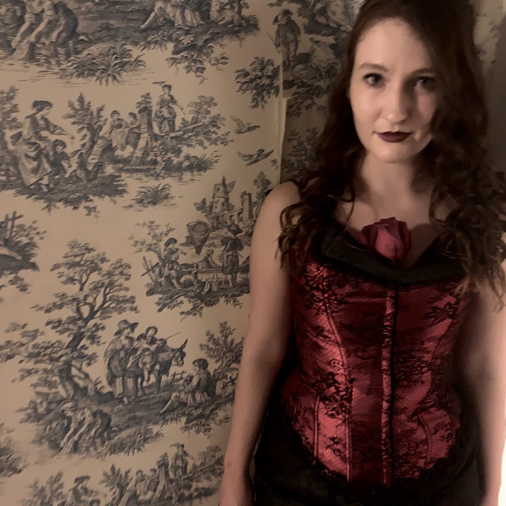 Red and Black Corset